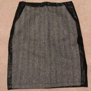 Herringbone pencil skirt